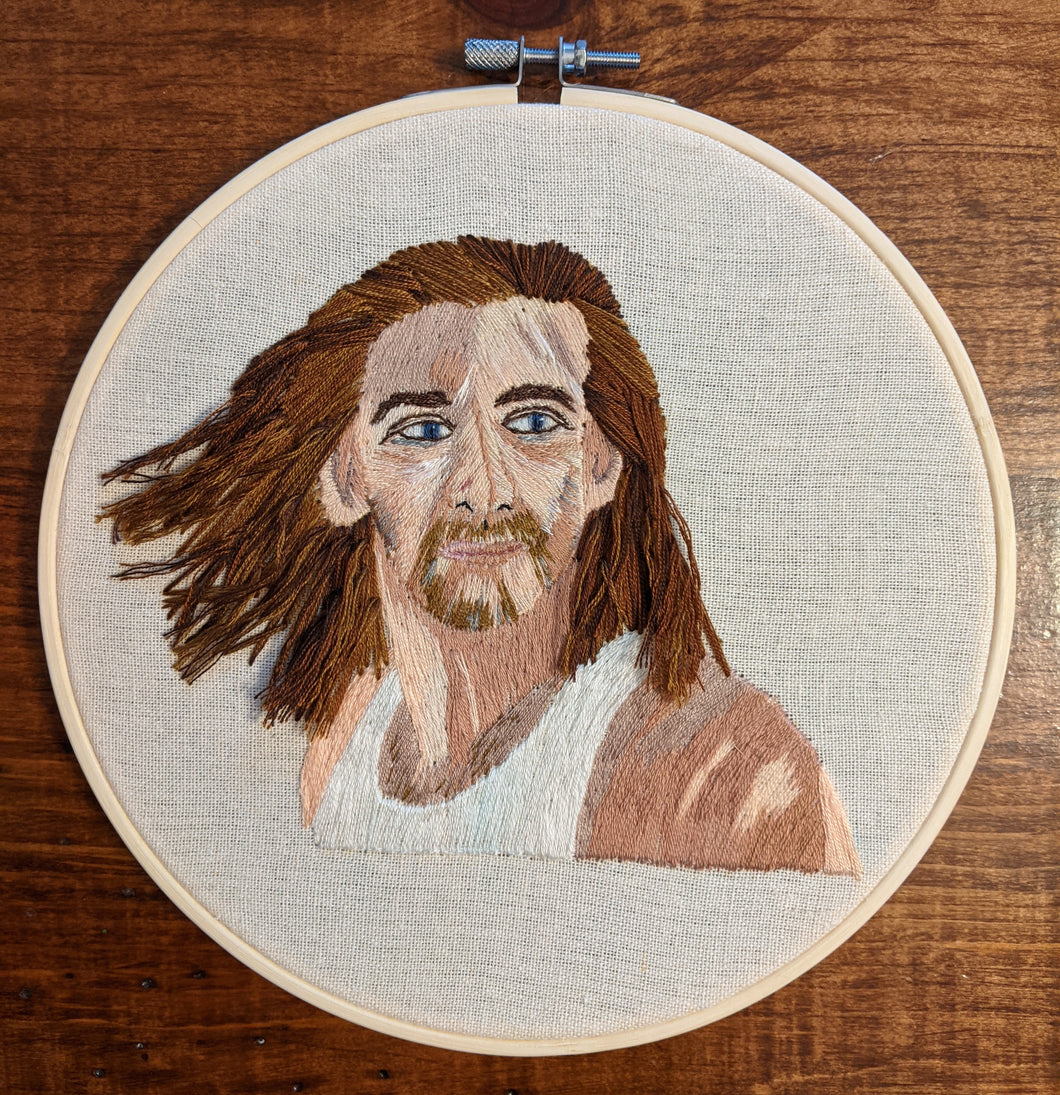 Nicolas Cage Action Embroidery